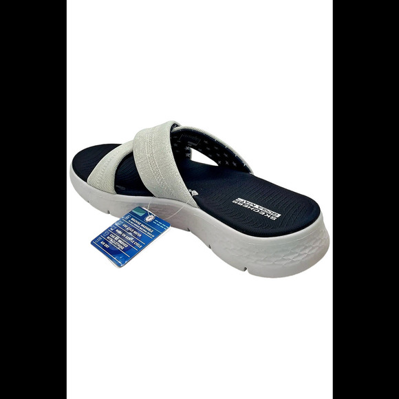 Skechers GOWalk Flex Vegan Patriotic Slide Sandals Sparkles White - Medium - Picture 3 of 3